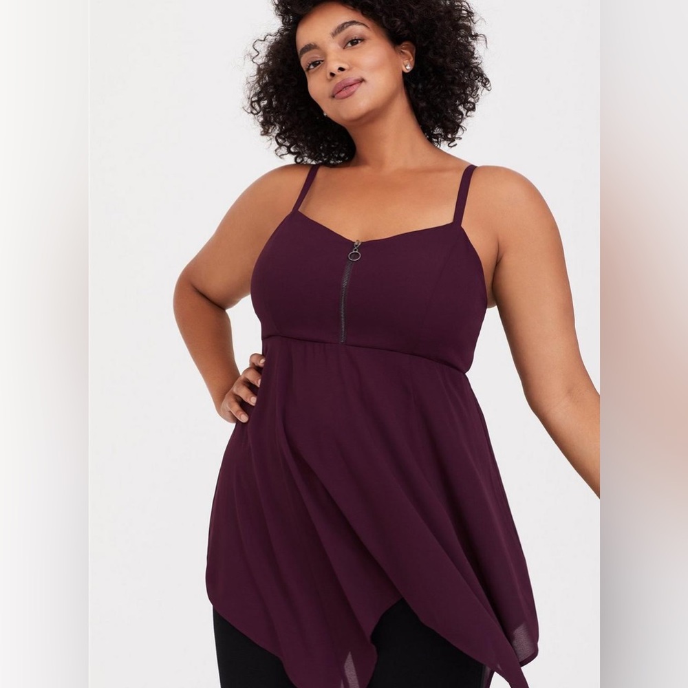 Babydoll Georgette Hanky Hem Cami